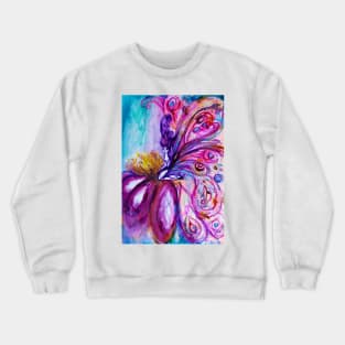 WHIMSICAL FAIRY IN PINK PURPLE ,GOLD SPARKLES Fantasy Crewneck Sweatshirt